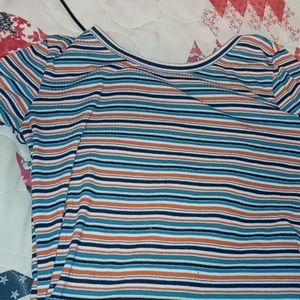 Love J colorful striped shirt womens XS